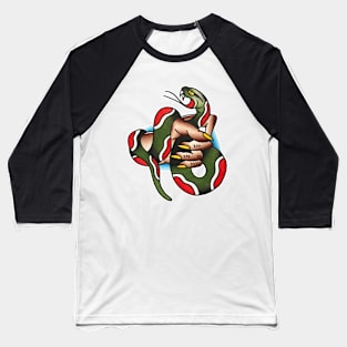 Snake in the Hand Tattoo Design Baseball T-Shirt